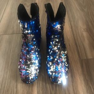 ASOS Glitter Sequin Boots